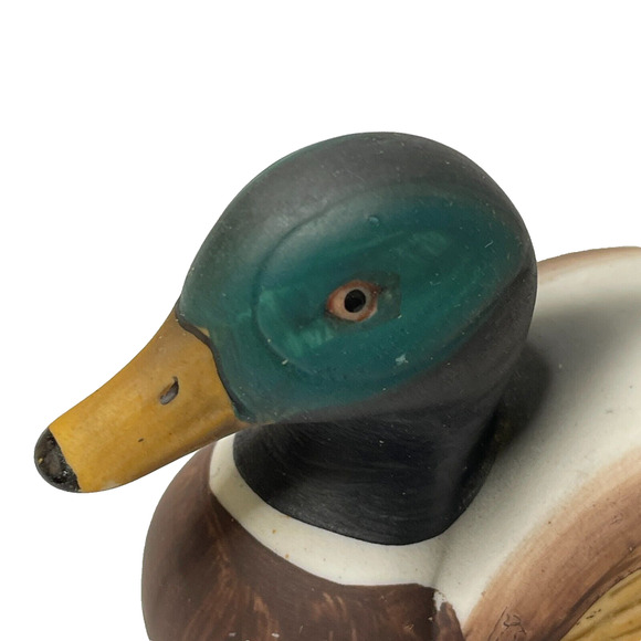 Lot of 2 Ceramic Duck Decoy Shoe Shine Brush and Lint Remover Handpainted VTG - Picture 8 of 11